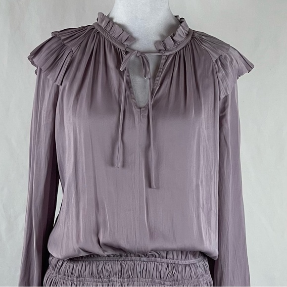 Current Air Lilac Purple Ruffled Coastal CowGirl Mini Dress NWOT Size M - Picture 3 of 12